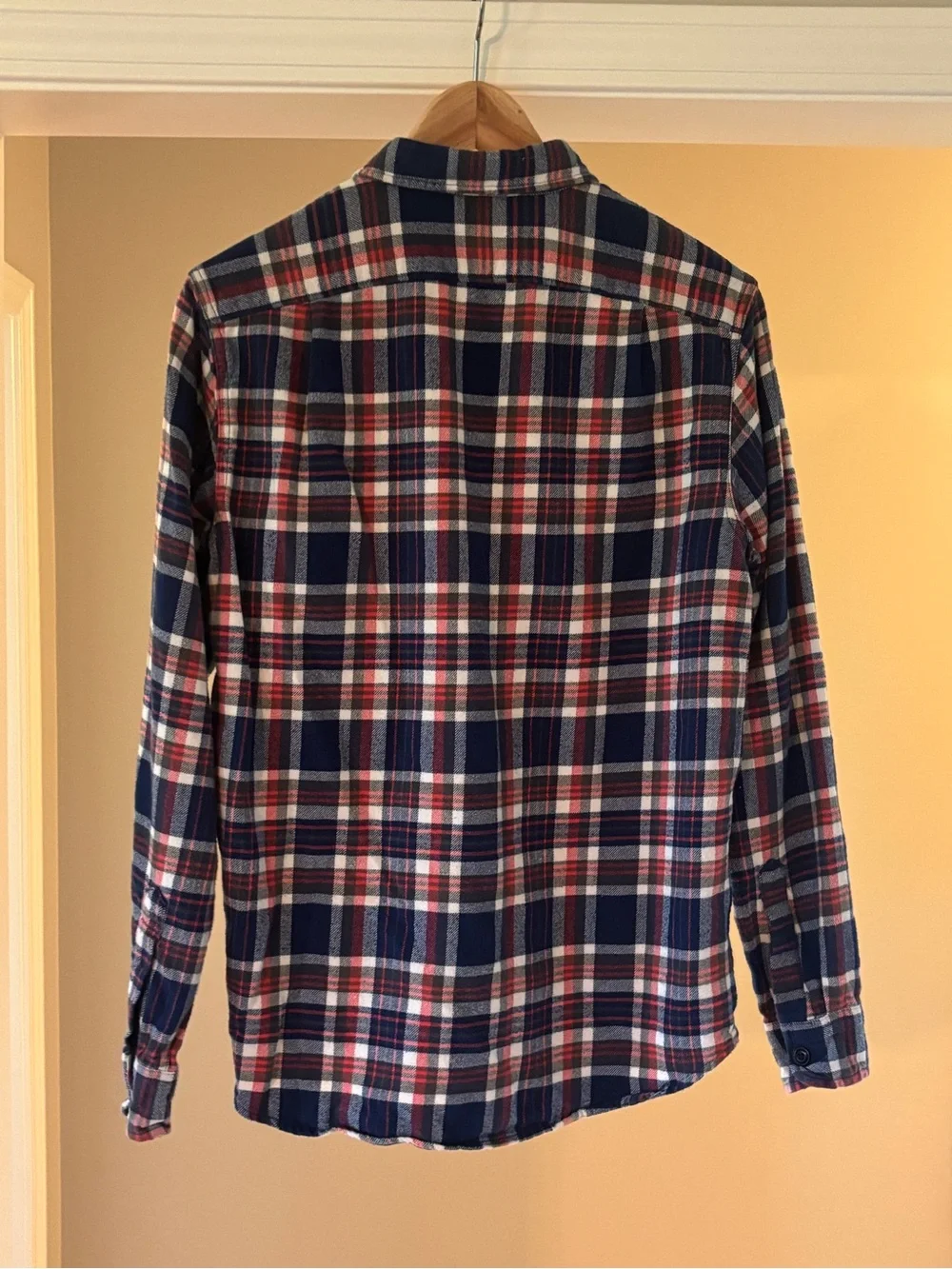 J. Crew Men's Plaid Button-Down Shirt in Navy, Red & White